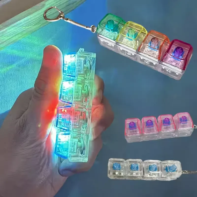 Crystal Clicker LED Keyboard Keychain - Image 7