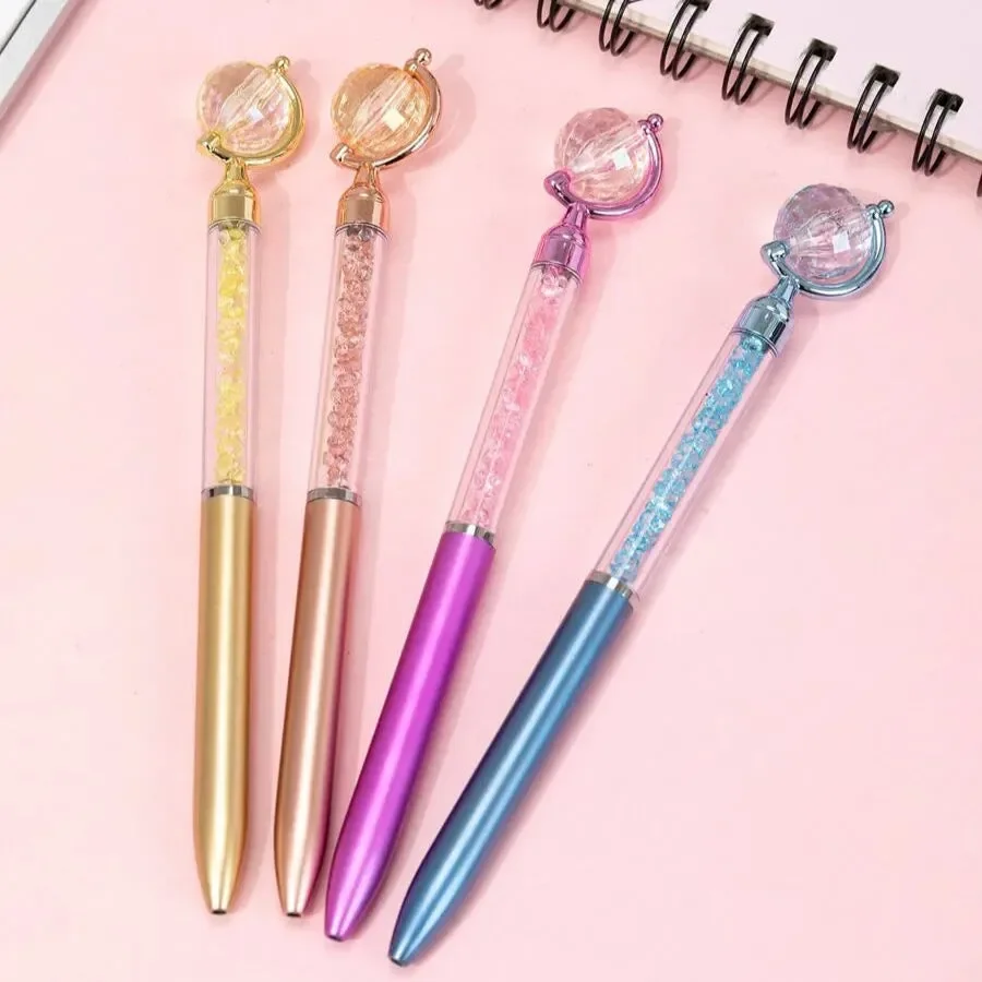 Crystal Globe Earth Ballpoint Pen - Image 2