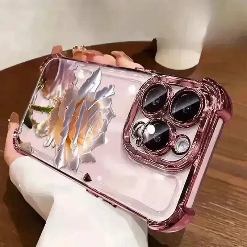 Crystal Rose Four-Corner Phone Case (For iPhones) - Image 3