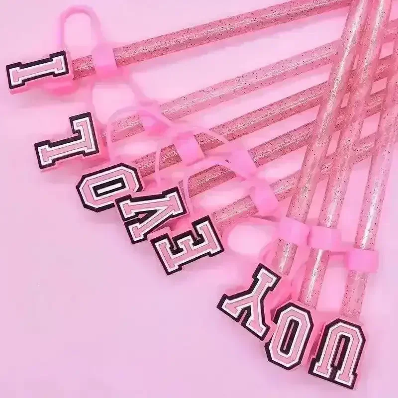 Custom Letters Silicone Straw Tip Covers For Stanley Cup - Image 2