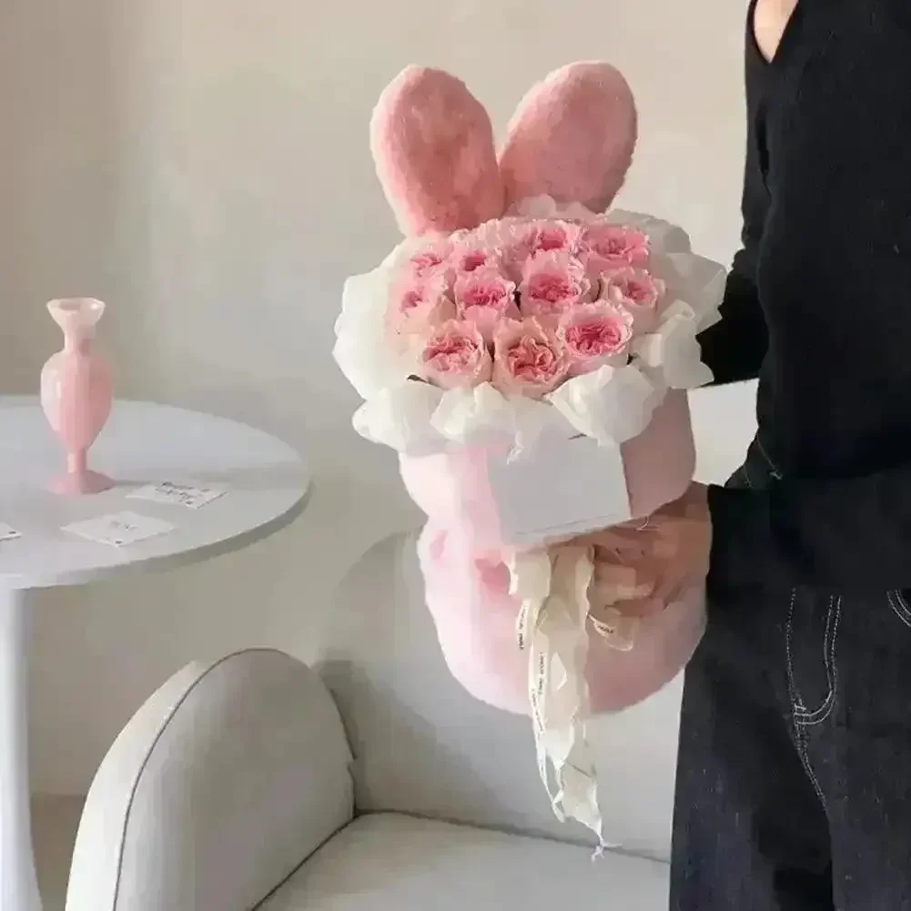 Cute Bunny Ears Plush Bouquet - Image 12