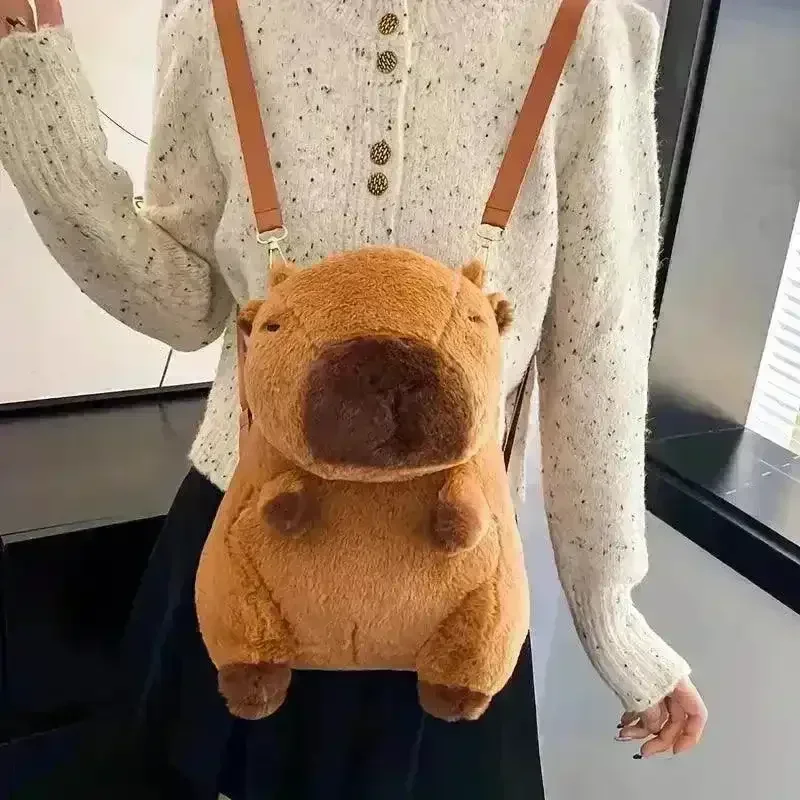 Cute Capybara Plush Backpack - Image 3