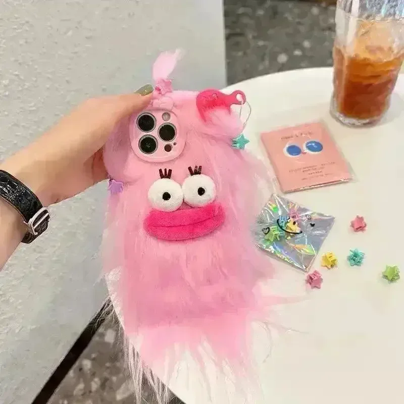 Cute Cartoon Plush Sausage Mouth Phone Case (For iPhones) - Image 6