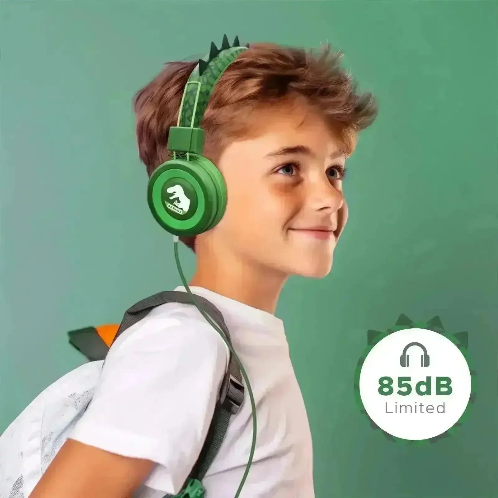 Cute Dino and Cat Wired Headphones For Kids - Image 2