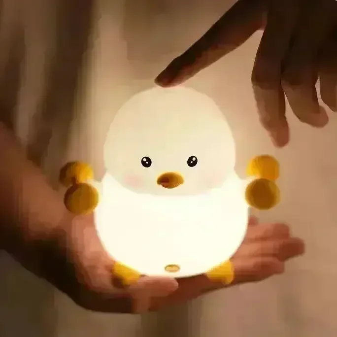 Cute Dumbbell Duck Silicon Lamp