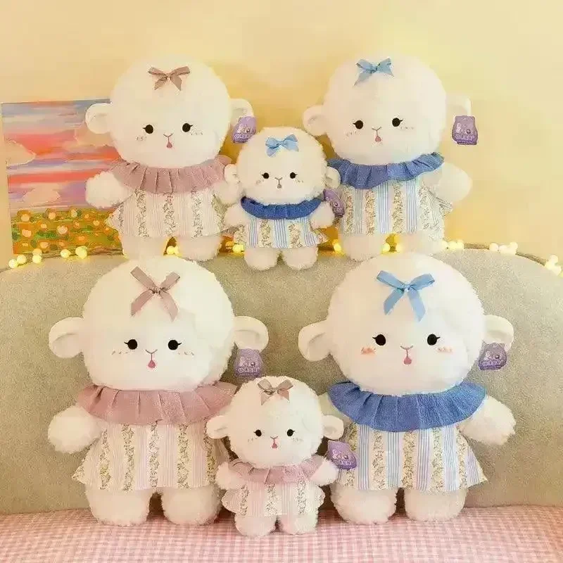 Cute Bow Frock Sheep Plushie
