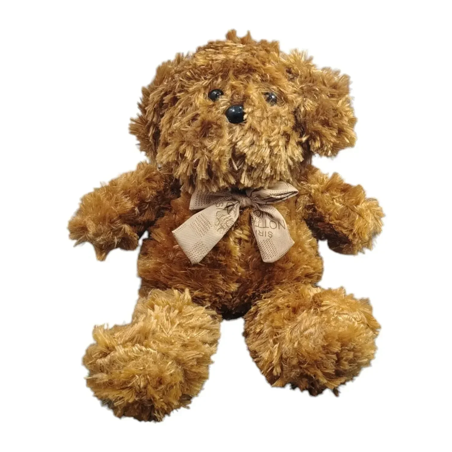 Cute Furry Bow Dog Plush Toy (40 cm) - Image 4