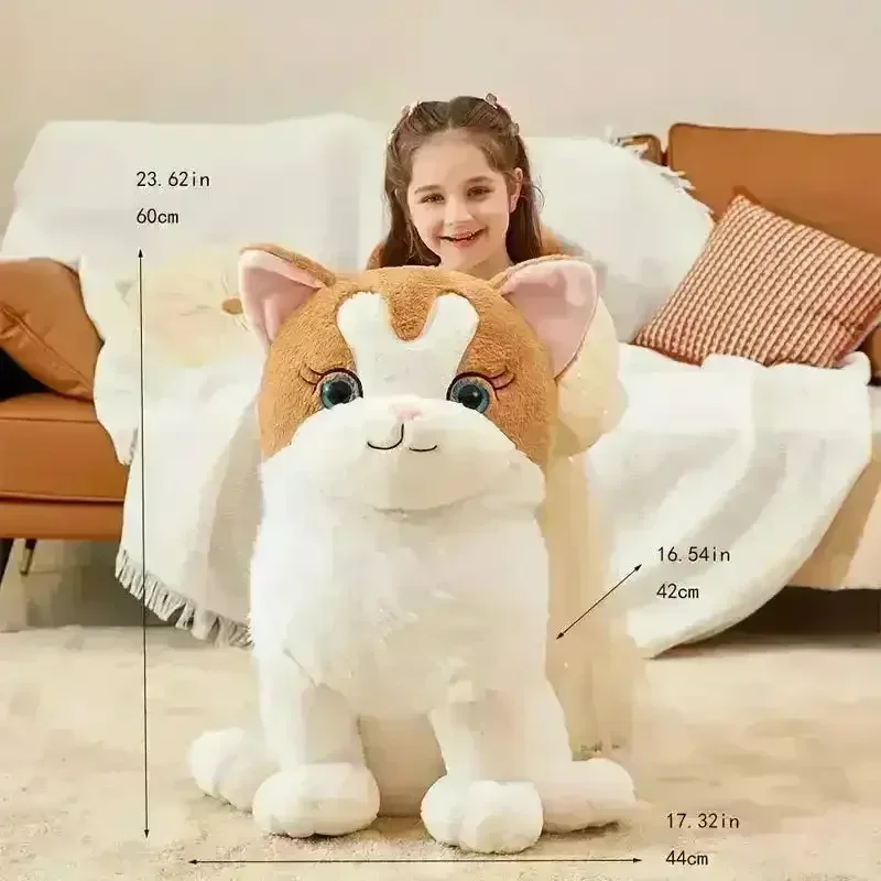 Cute Giant Ikasa White Cat (60 cm) - Image 5
