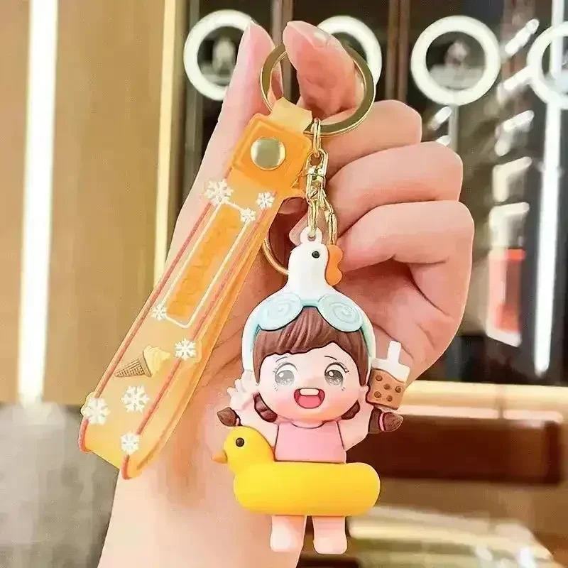 Cute Girl Swimming Ring 3D Keychain - Image 6