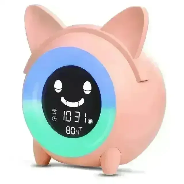 Cute Kids Animal Style Night Light Alarm Clock - Image 7