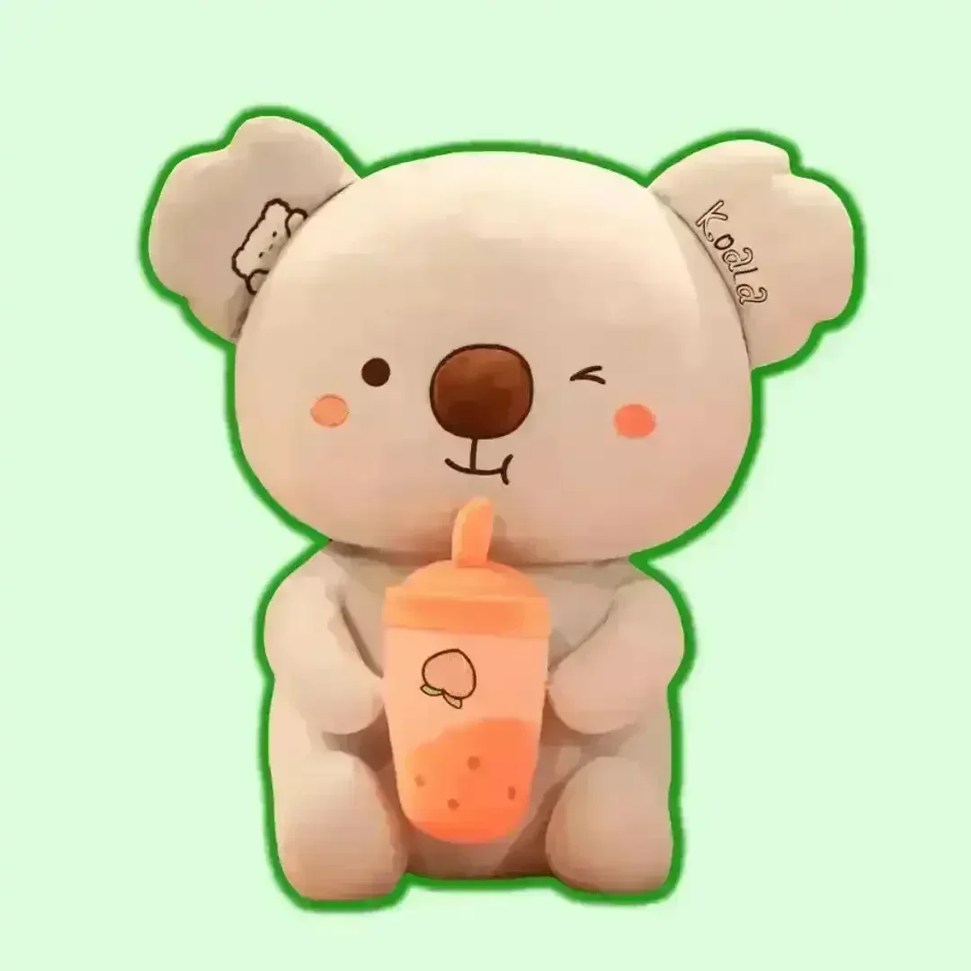 Cute Koala Bear with Boba Tea Cup - Image 8