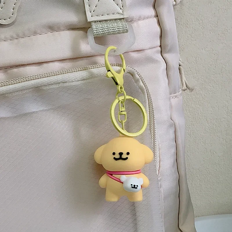 Cute Line Puppies Couple Keychain - Image 5