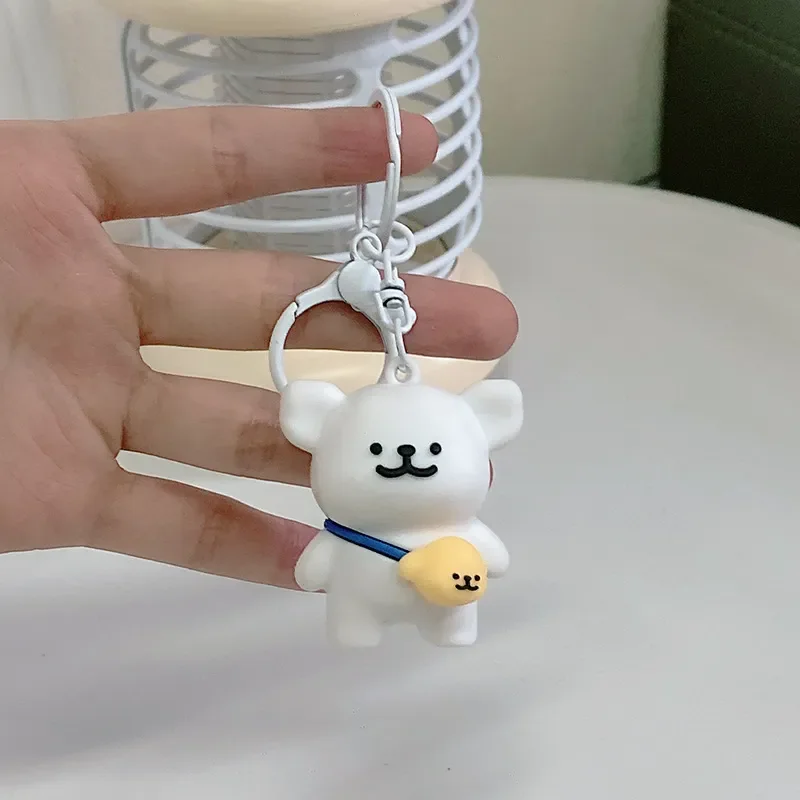 Cute Line Puppies Couple Keychain - Image 6