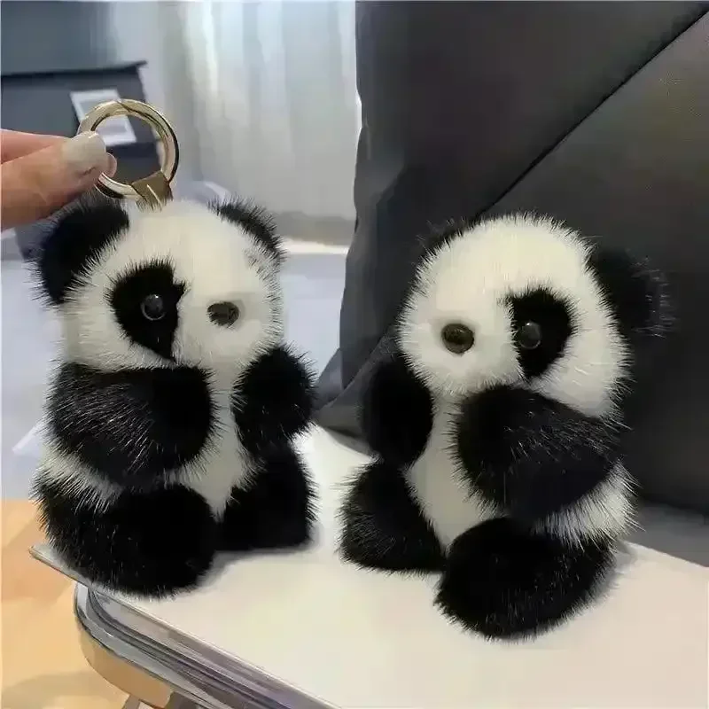 Cute Little Panda Plush Keychain