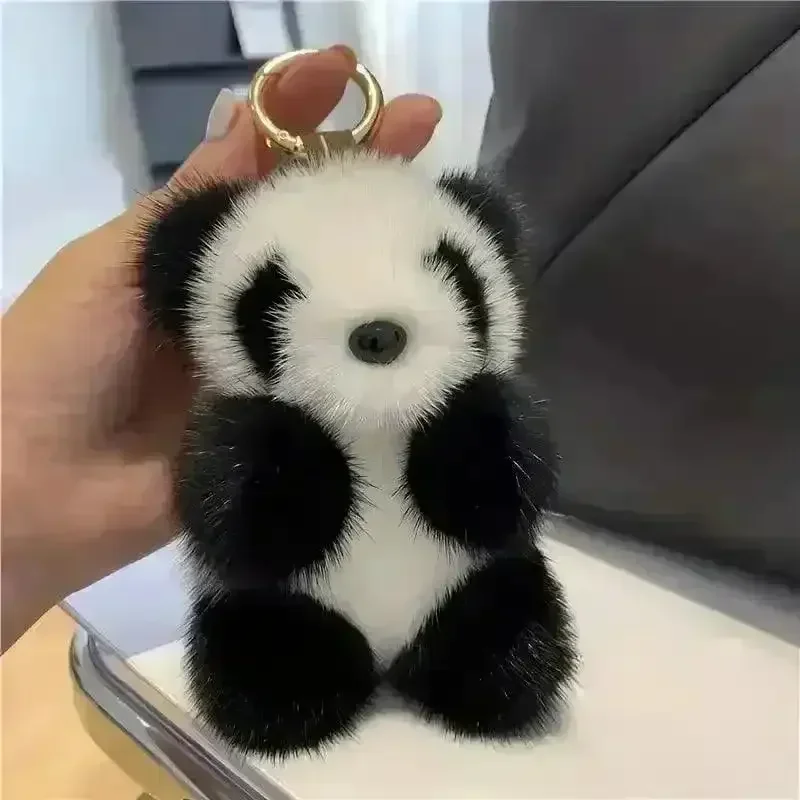 Cute Little Panda Plush Keychain - Image 2