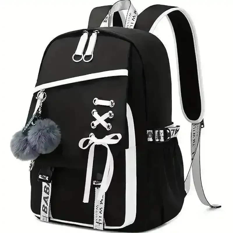 Cute Nylon Shoelace Teen Backpack - Image 9