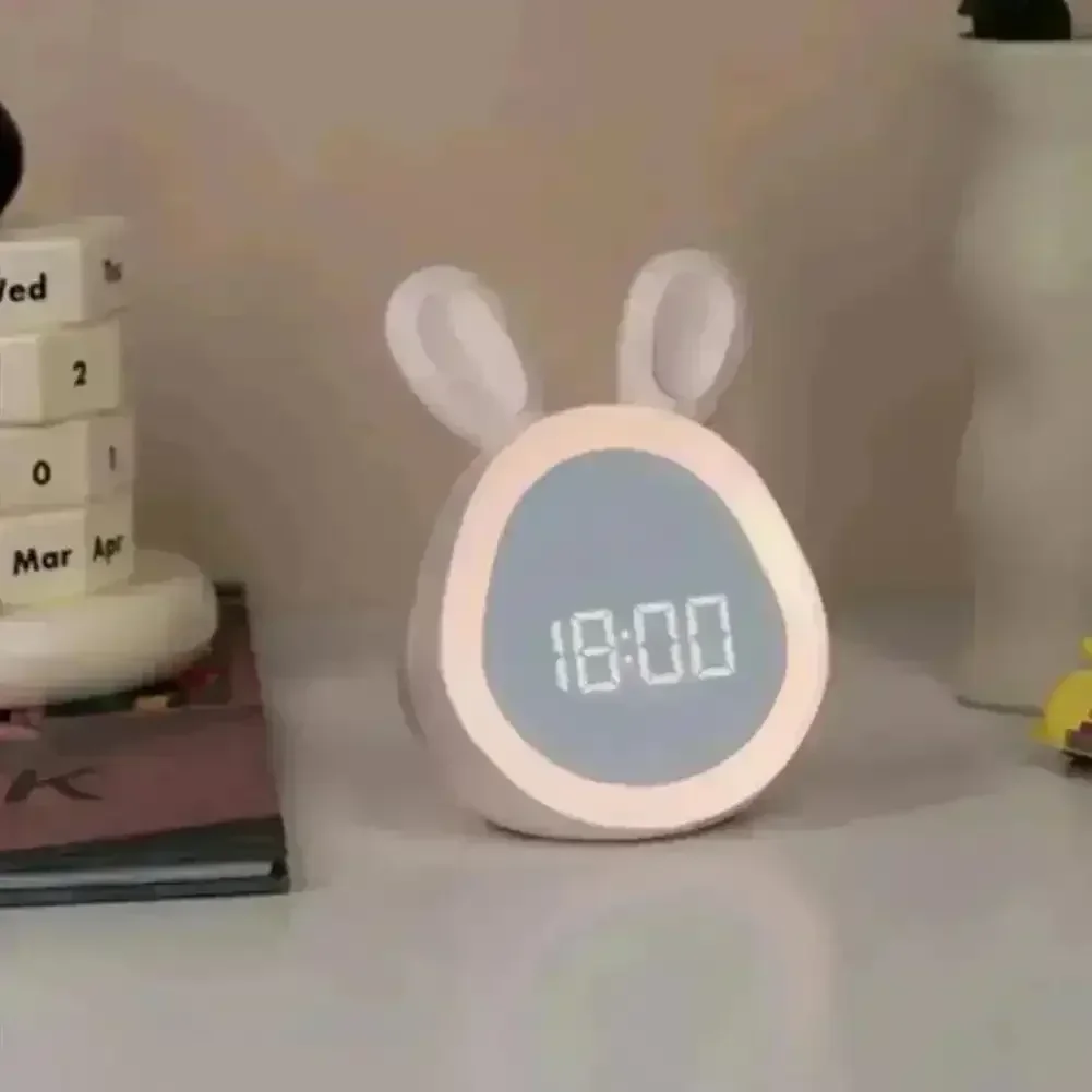 Cute Rabbit Alarm Clock with Night Light - Image 5