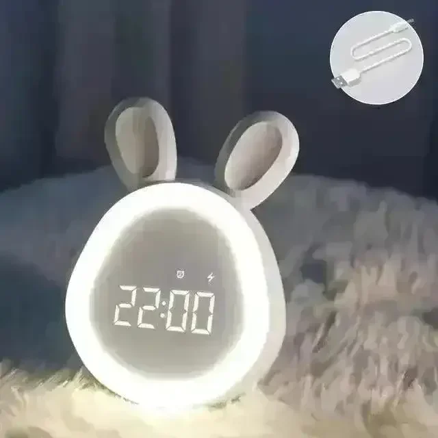 Cute Rabbit Alarm Clock with Night Light - Image 6