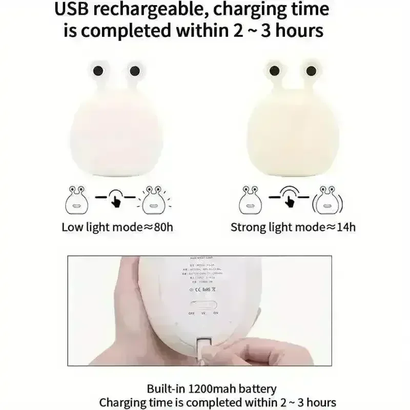 Cute Slug Silicon Night Lamp - Image 8