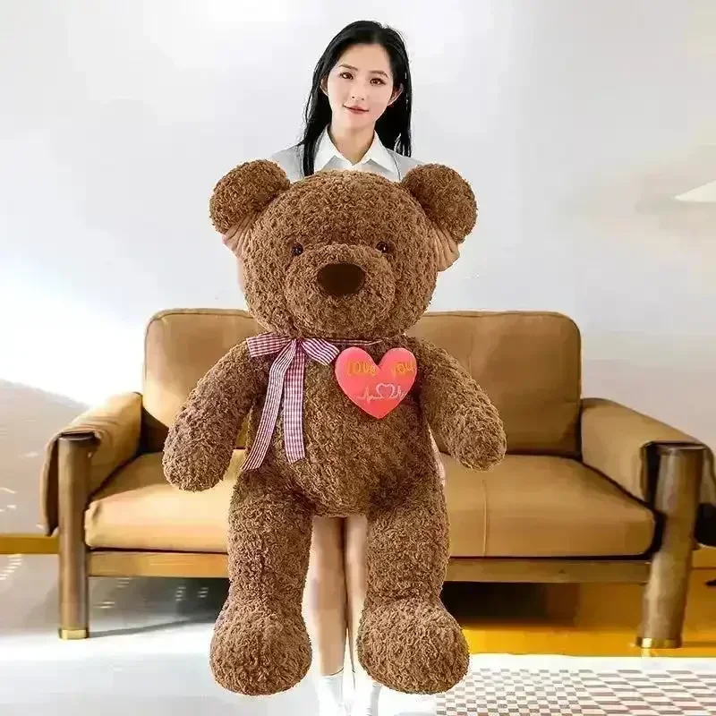 Cute Teddy Bear Embroidered Heart Plush Toy (60 cm) - Image 6