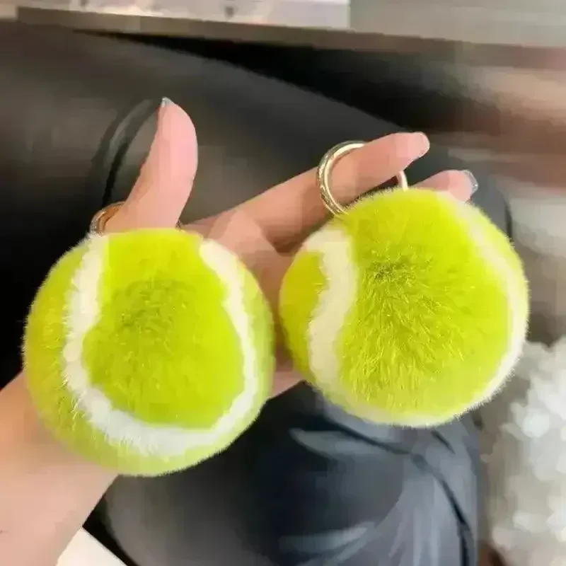 Cute Tennis Ball Keychain - Image 2