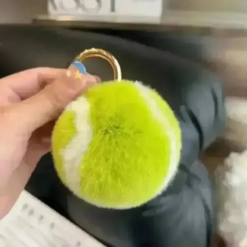Cute Tennis Ball Keychain - Image 4