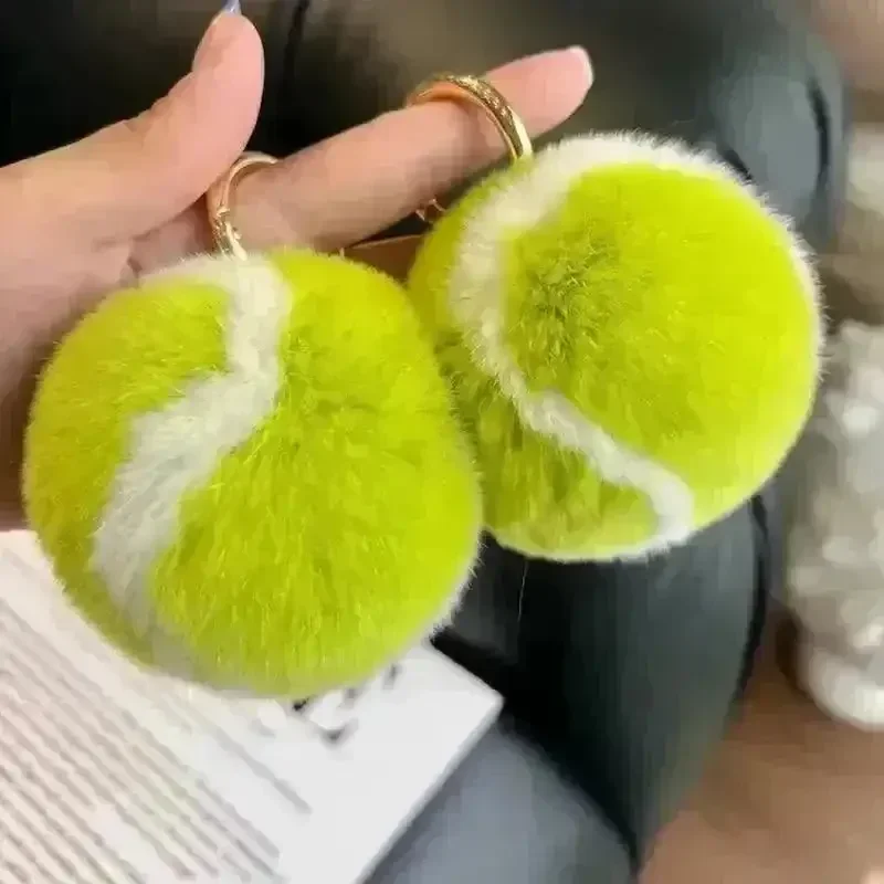 Cute Tennis Ball Keychain - Image 5