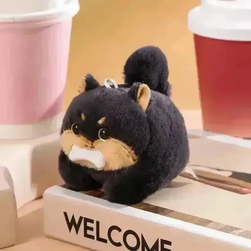 Cute Wagging Tail Plush Cat Keychain - Image 10