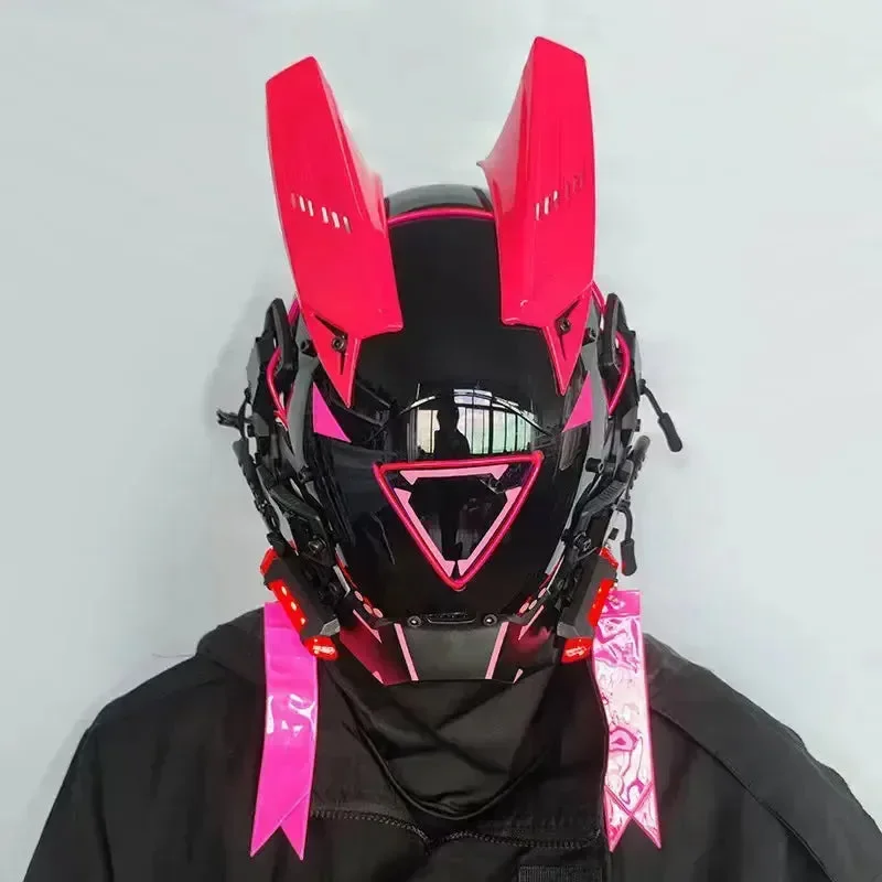Cyberpunk LED Cosplay Helmet Mask - Image 12