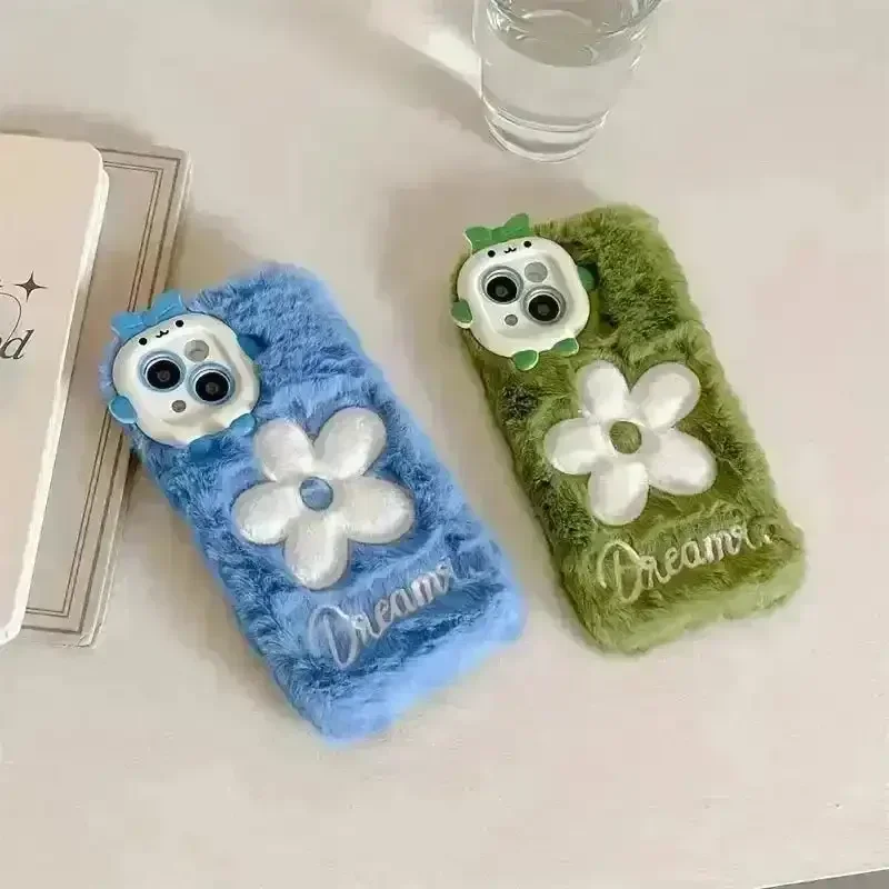 Daisy Flower Plush Phone Case (For iPhones) - Image 2
