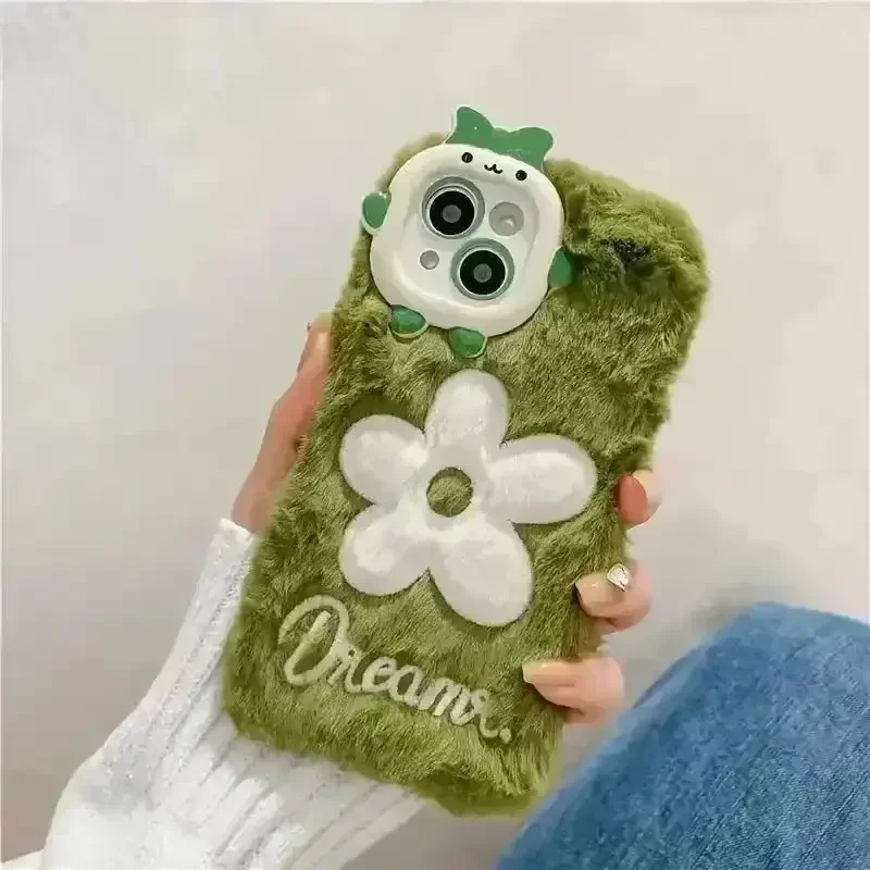 Daisy Flower Plush Phone Case (For iPhones) - Image 5