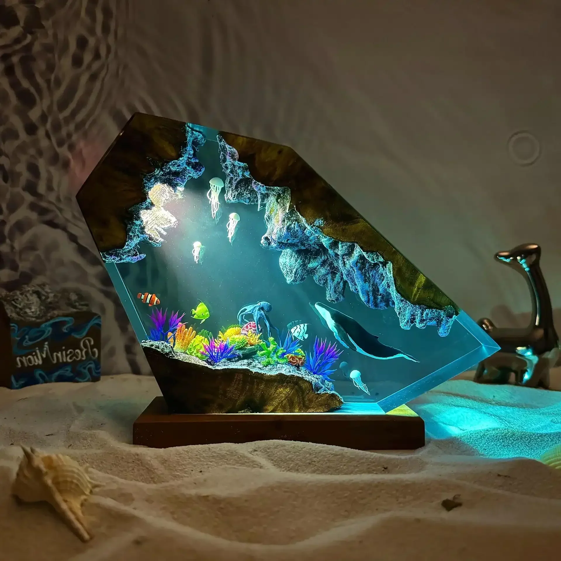 Deep Sea Serenity Resin Lamp - Image 3