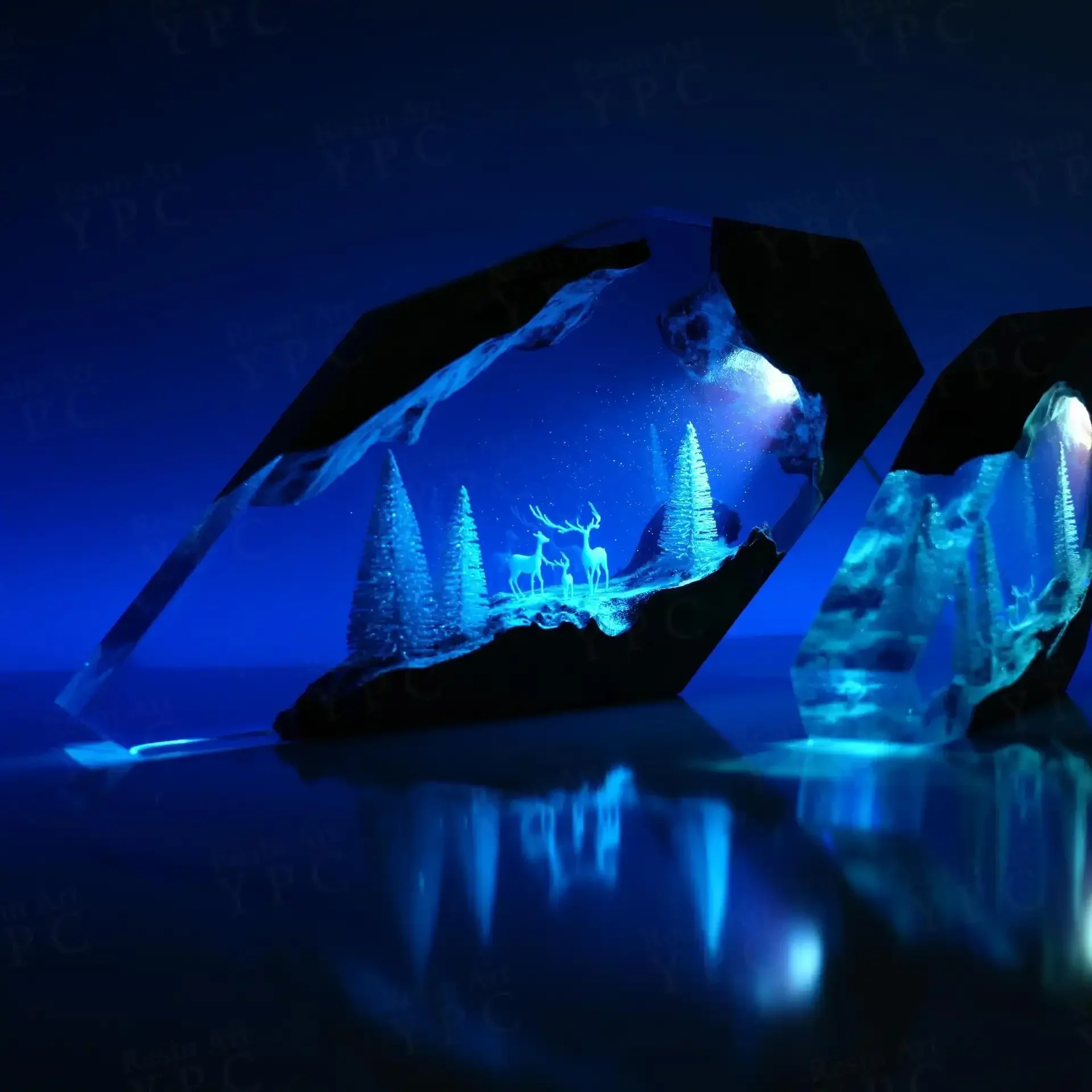 Deer in Forest Resin Night Light