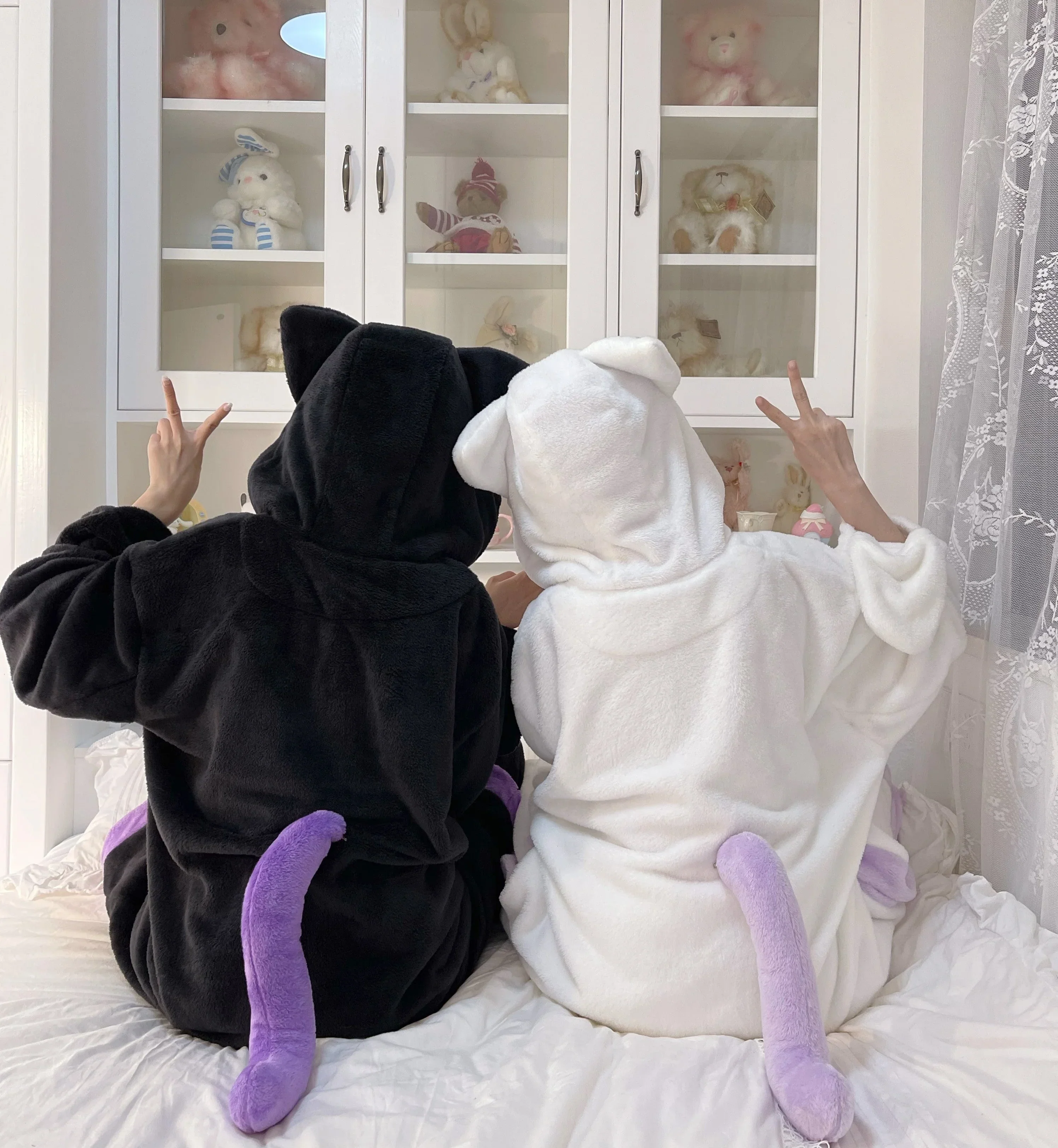 Devil Cat Couple Pajama Set - Image 7