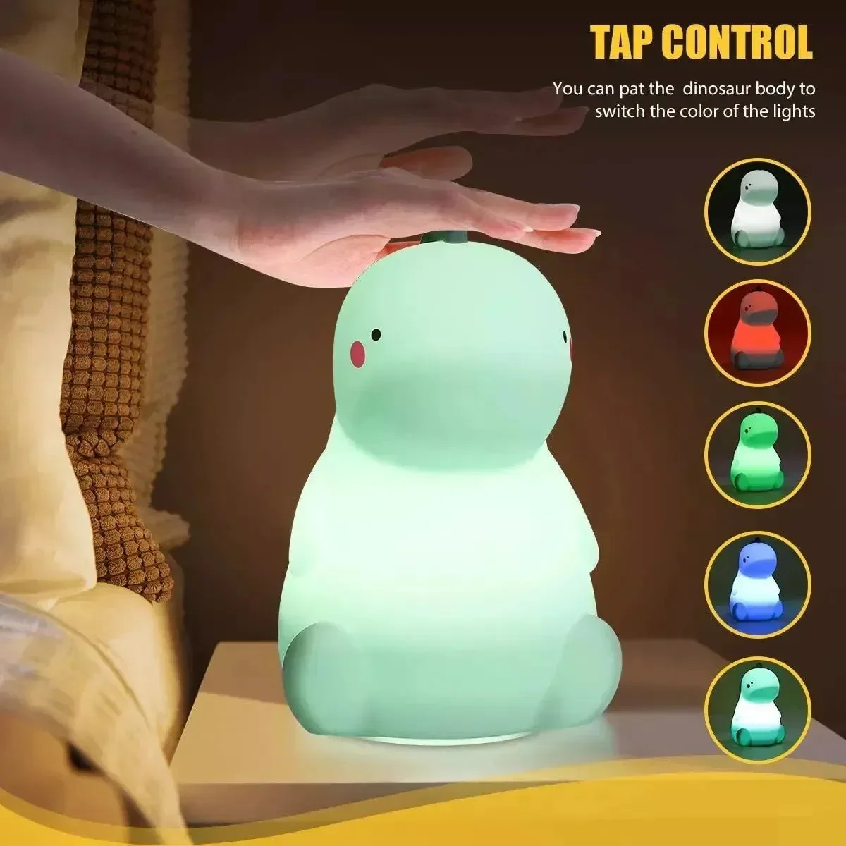Dino Glow T-Rex Night Lamp - Image 3
