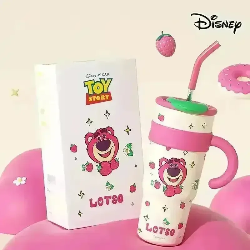 DSNY Strawberry Bear Thermos Straw Cup (1000 ml)