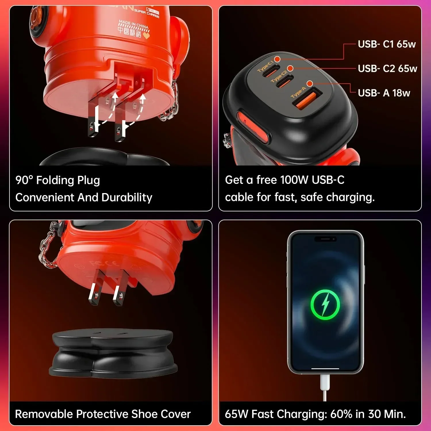 Divoom Dipow 65W GaN Charger - Image 4