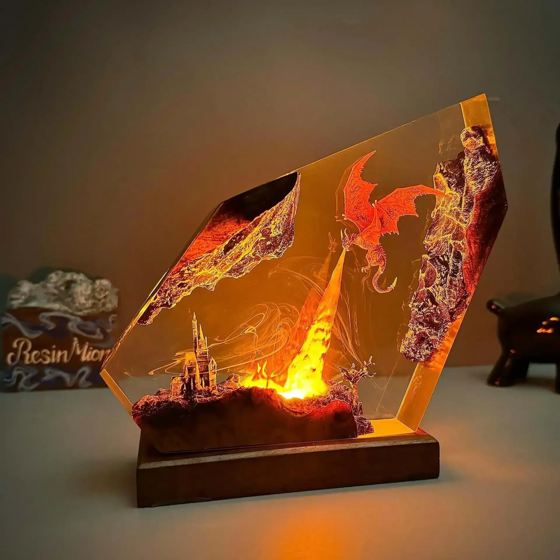 Dragon Glory Resin Night Light