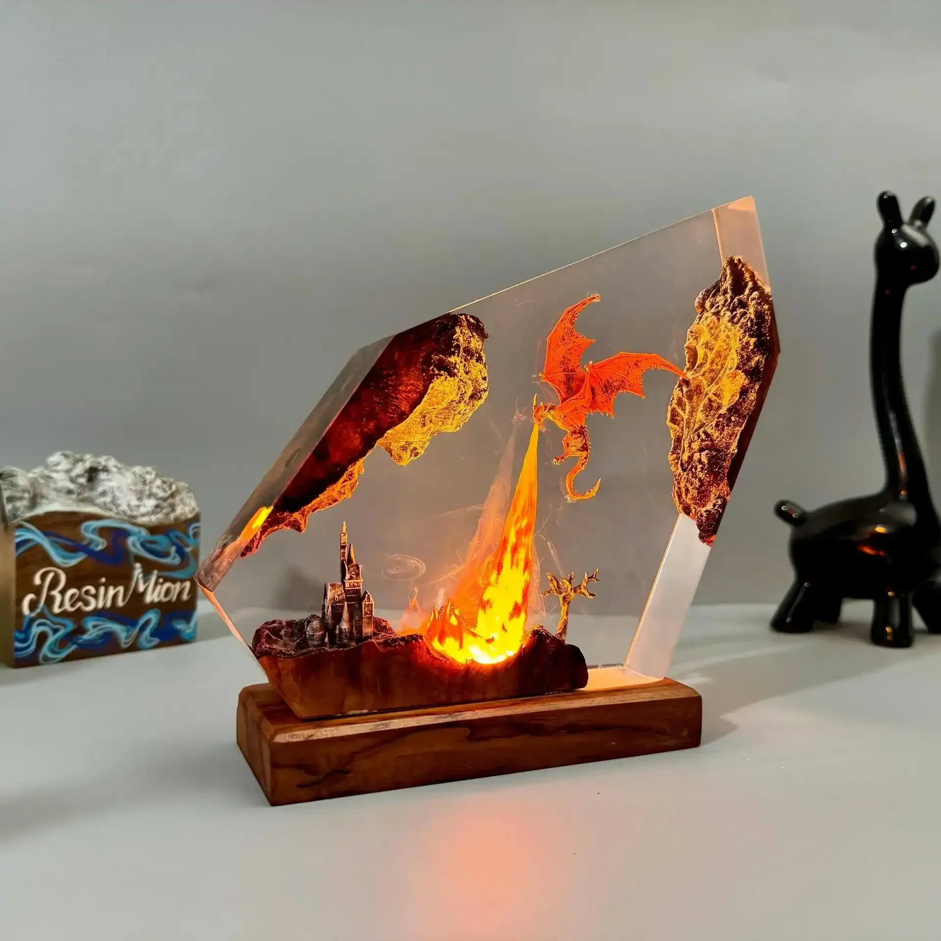 Dragon Glory Resin Night Light - Image 2