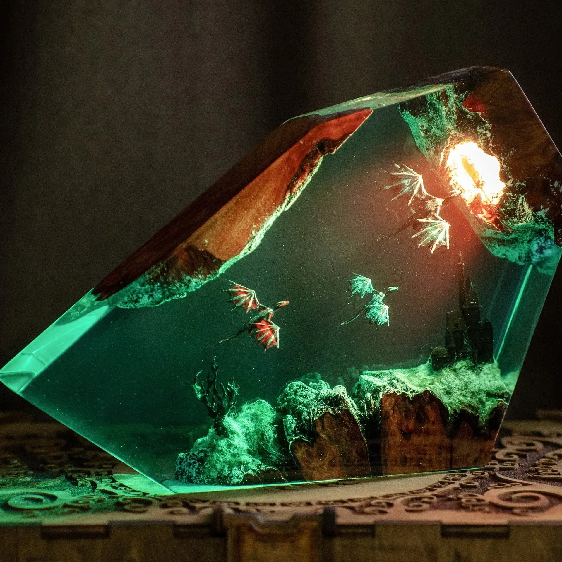 Dragons' Fury Resin Lamp - Image 5