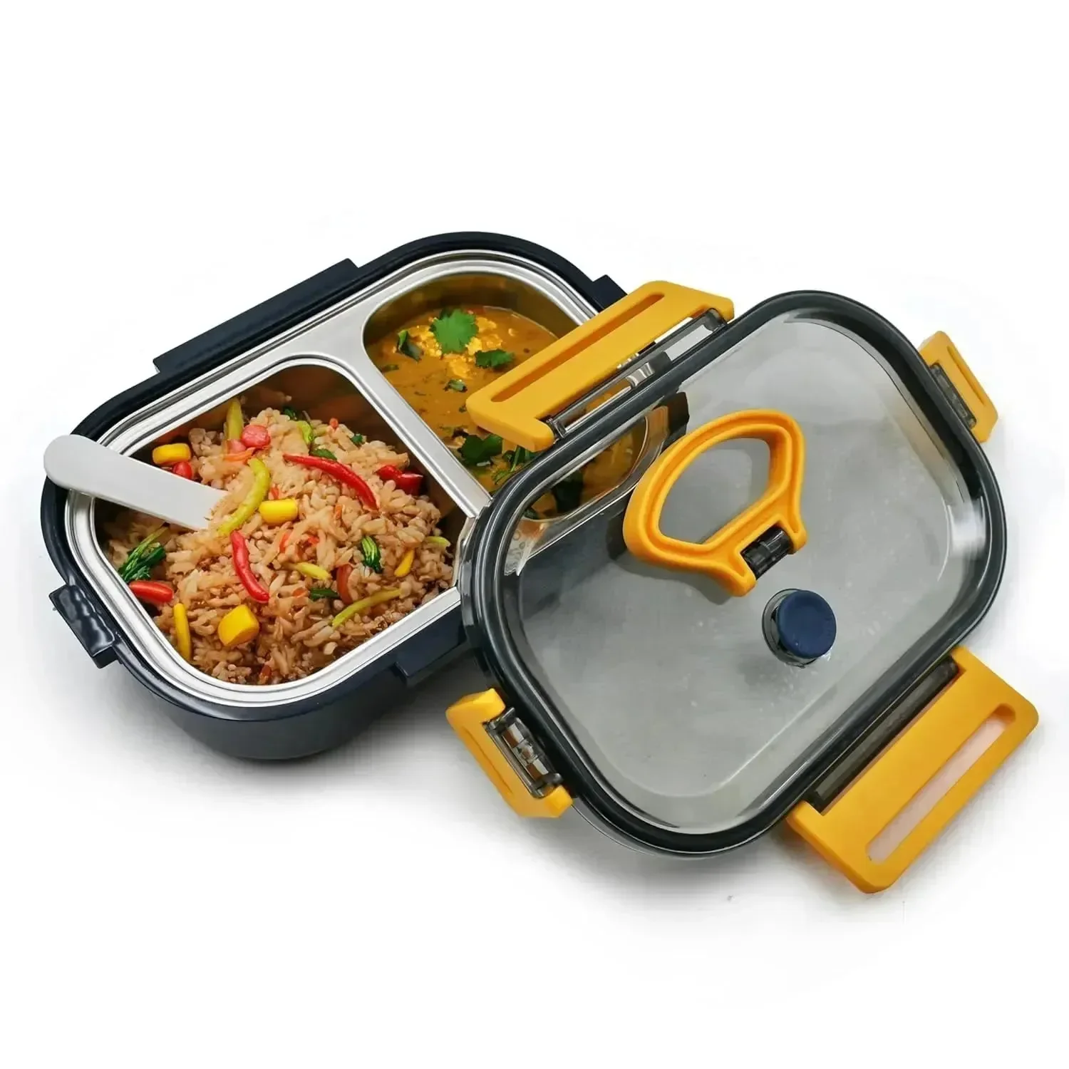 Duo Delight Stainless Steel Lunch Box (520 ml) - Image 11