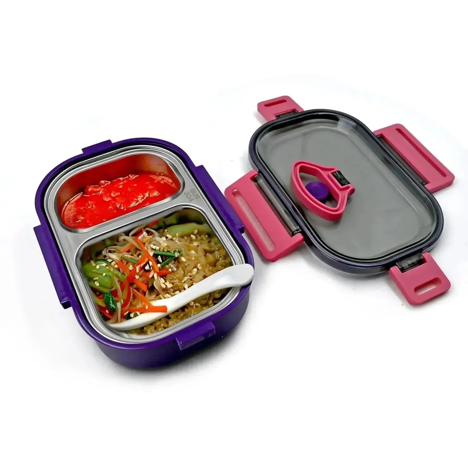Duo Delight Stainless Steel Lunch Box (520 ml) - Image 13