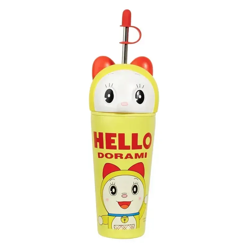 Duo-Sip Doraemon & Dorami Sipper Tumbler (600 ml) - Image 8