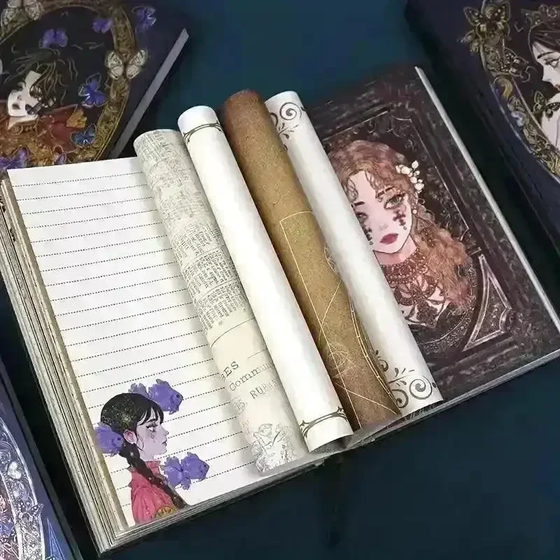 Elegant Retro Anime Hardcover Notebook - Image 8