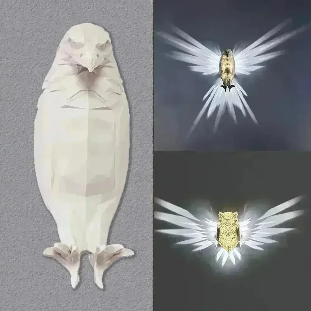 Enchanting Wall Mounted Owl & Eagle Lamp