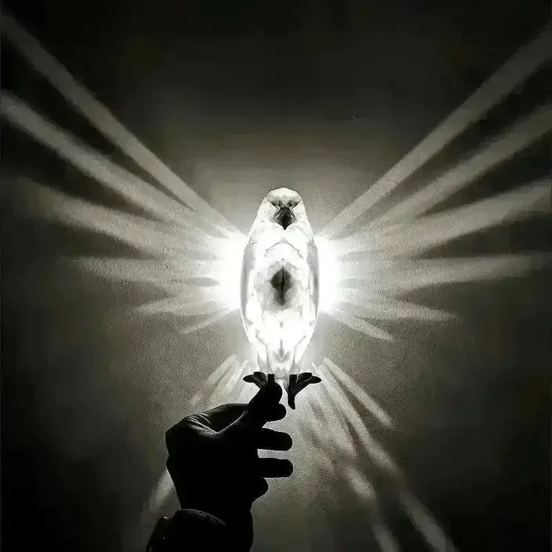 Enchanting Wall Mounted Owl & Eagle Lamp - Image 2