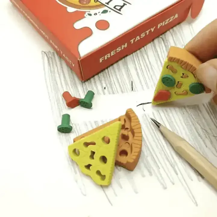 Eraserly Delicious Pizza Eraser (Set of 7) - Image 3
