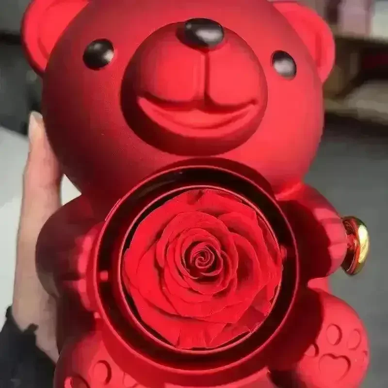 Eternal Rose Teddy Gift Box with Lovely Heart Pendant - Image 8
