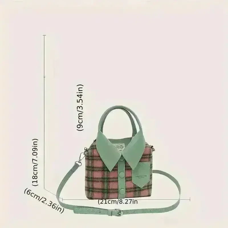 Fashionable Plaid Shirt Design Handbags - Image 12