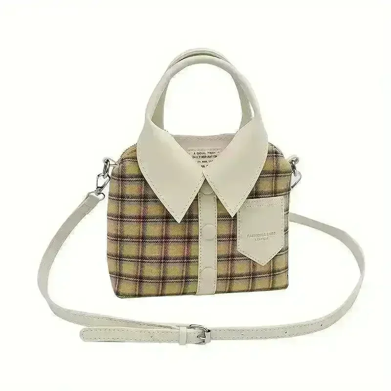 Fashionable Plaid Shirt Design Handbags - Image 13
